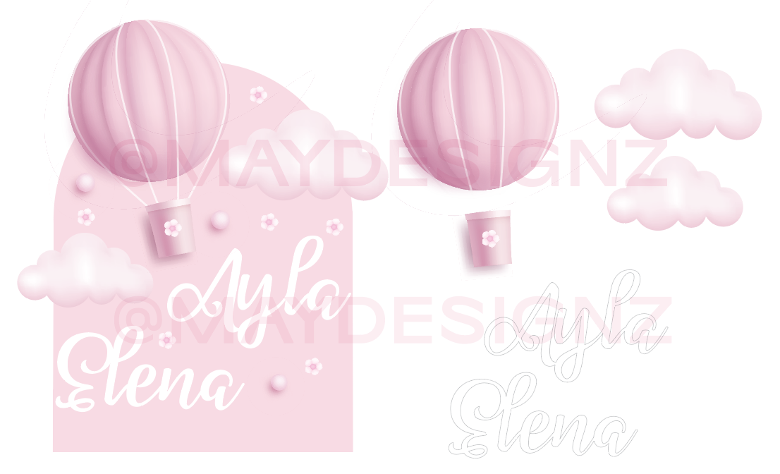 Custom Baby Stand (clouds)